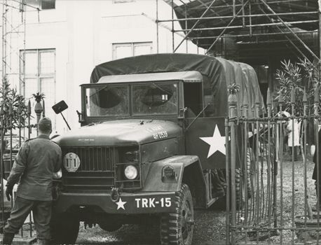 American Army truck parked at the Limonaia
