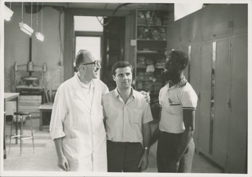 Alberto Cotogni and Guido Bartoloni with Joe Nkrumah