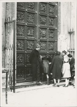 Ghiberti&#039;s north door of Baptistery after the flood