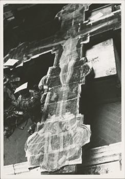 Giovanni di Francesco&#039;s painted cross with damage from the flood